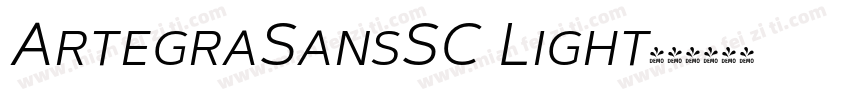 ArtegraSansSC Light字体转换